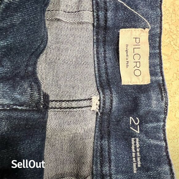Pilcro Women's Ankle Jeans Size 27 Blue Medium Wash Stretch Denim - Picture 3 of 4